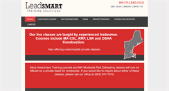 Desktop Screenshot of leadsmarttraining.com
